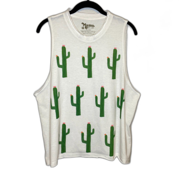 Show Me Your Mumu Mikey Muscle Tank Cactus sz M - Picture 2 of 4